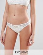 Peek & Beau Bridal Applique Bikini Bottom - White