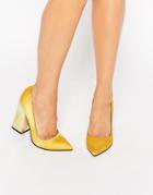 Asos Pier Pointed High Heels - Yellow