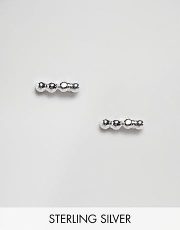 Fashionology Sterling Silver Tetrad Dot Earrings - Gold