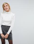 Willow And Paige Sweater With Roll Neck - Cream