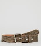 Reclaimed Vintage Inspired Leather Belt In Brown With Distressing - Brown