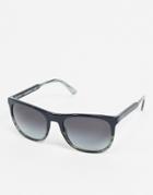 Emporio Armani Square Sunglasses In Black