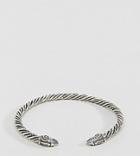 Serge Denimes Detailed Bangle In Sterling Silver - Silver