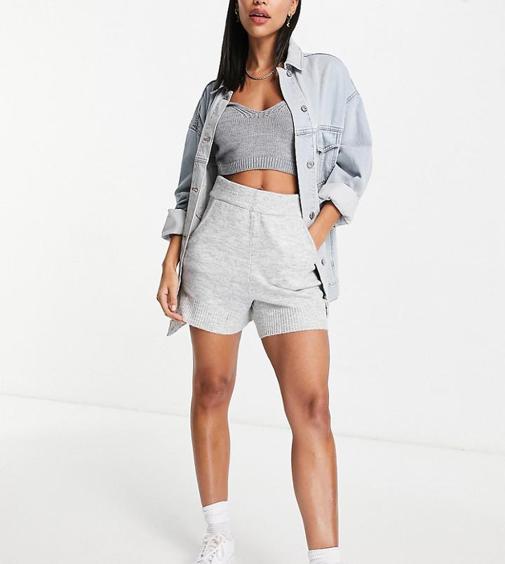 M Lounge Relaxed Knitted Shorts - Part Of A Set-gray