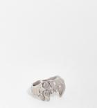 Lost Souls Stainless Steel Fang Ring In Silver