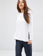 Asos Side Split Sweatshirt - White
