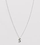 Designb London Sterling Silver S Initial Necklace