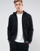 Armani Jeans Zip Through Hooded Logo Sweat Black - Black