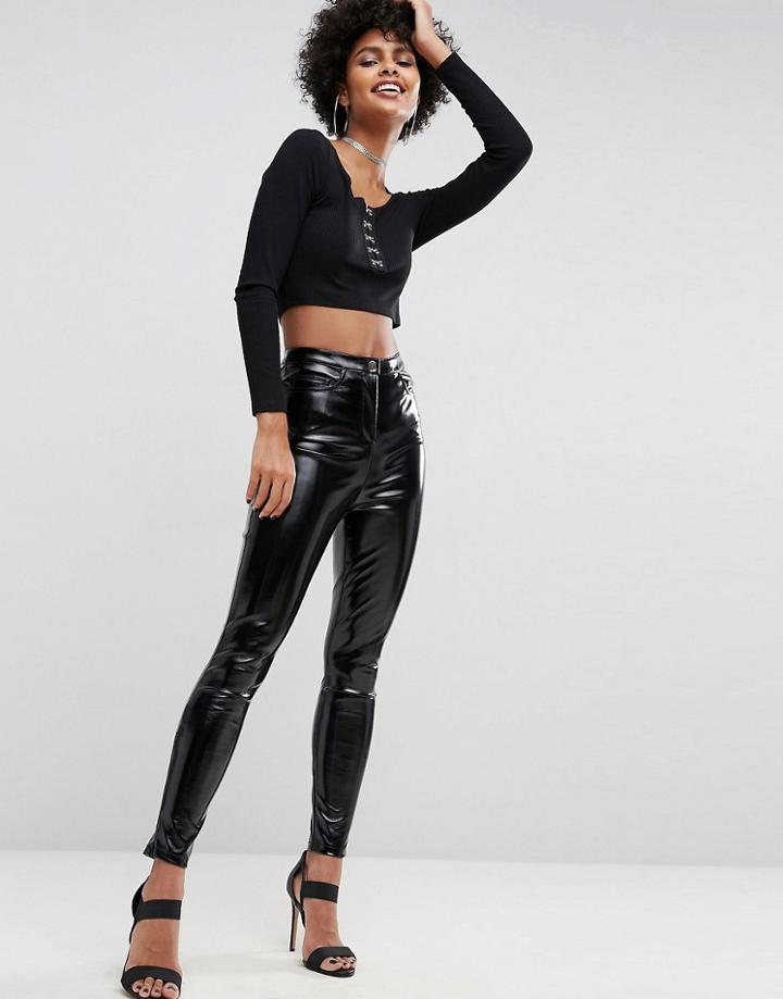Asos Vinyl Skinny Pant - Black