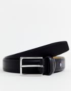 Ben Sherman Stitch Detail Belt In Black - Black