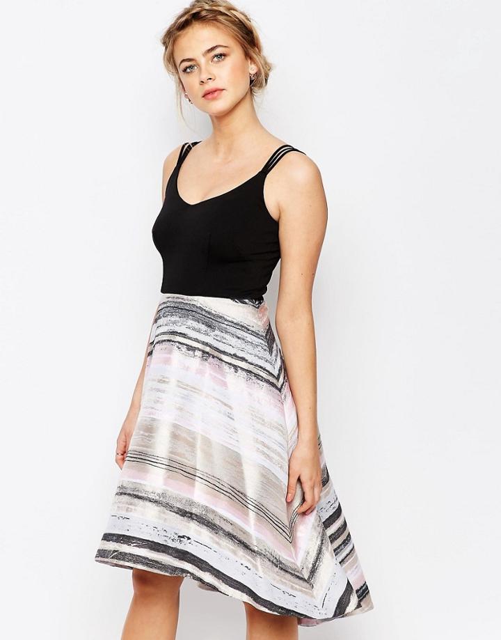 Coast Riley Stripe Skirt Dress - Multi