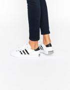 Adidas Originals White And Black Court Vantage Sneakers - White
