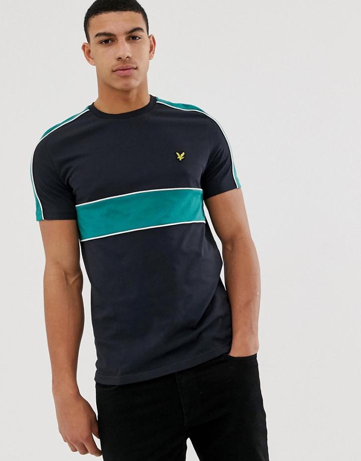 Lyle & Scott Cut & Sew T-shirt In Black - Black
