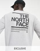 The North Face Message Sweatshirt In Gray Exclusive At Asos-grey