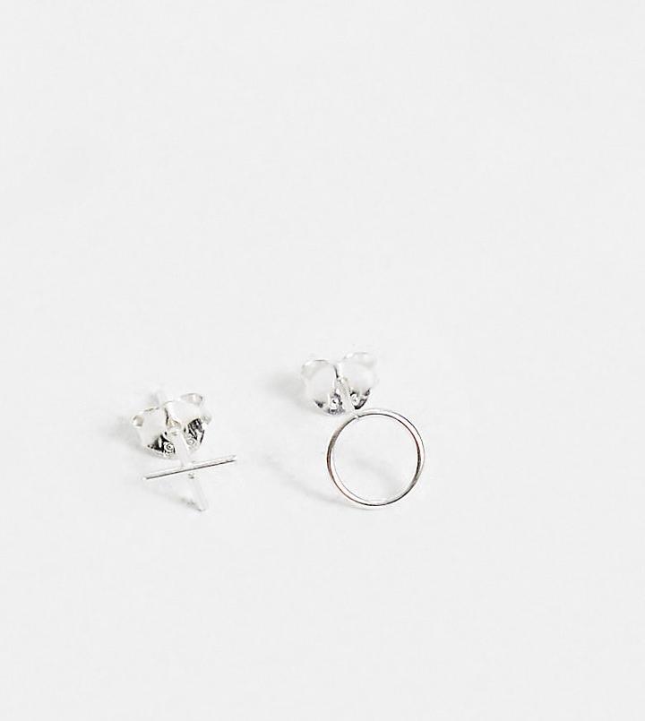 Kingsley Ryan X O Stud Earrings In Sterling Silver