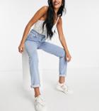 New Look Tall Mom Jeans In Stonewash-blues
