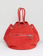 Gestuz Red Suede Tote Bag - Red