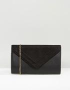 Aldo Envelope Clutch Bag With Chain - Black