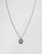 Asos Pendant Necklace In Silver With Bird - Silver