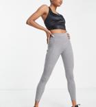 Asos 4505 Petite Icon Run Tie Waist Legging With Phone Pocket-gray