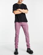 Topman Skinny Suit Pants In Purple