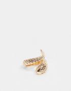 Asos Design Ring In Snake Design In Gold Tone