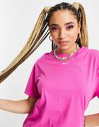 Nike Mini Swoosh T-shirt In Fuchsia Pink