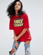 Love Moschino Space Invaders T-shirt - Red