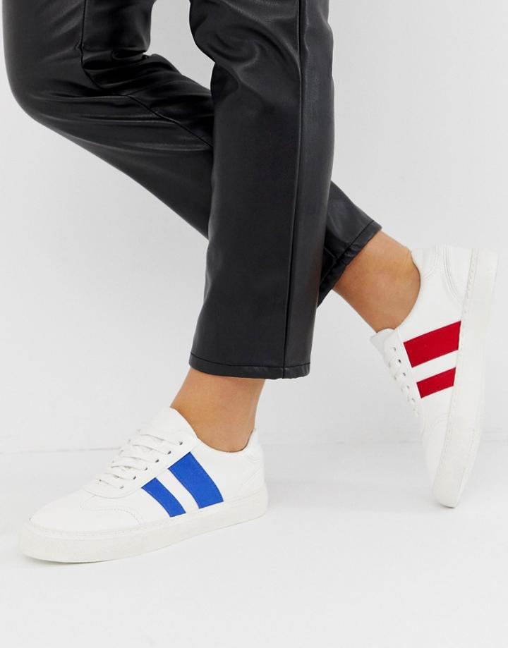 Asos Design Delaney Lace Up Sneakers-white
