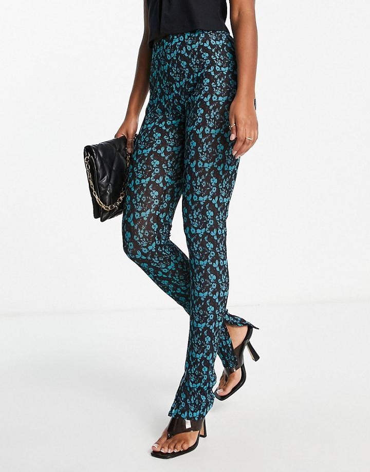 & Other Stories Recycled Polyester Mesh Leggings In Blue Print
