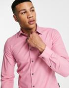 French Connection Slim Fit Plain Poplin Slim Fit Shirt-pink