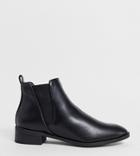 Simply Be Florence Wide Fit Flat Chelsea Boots In Black - Black
