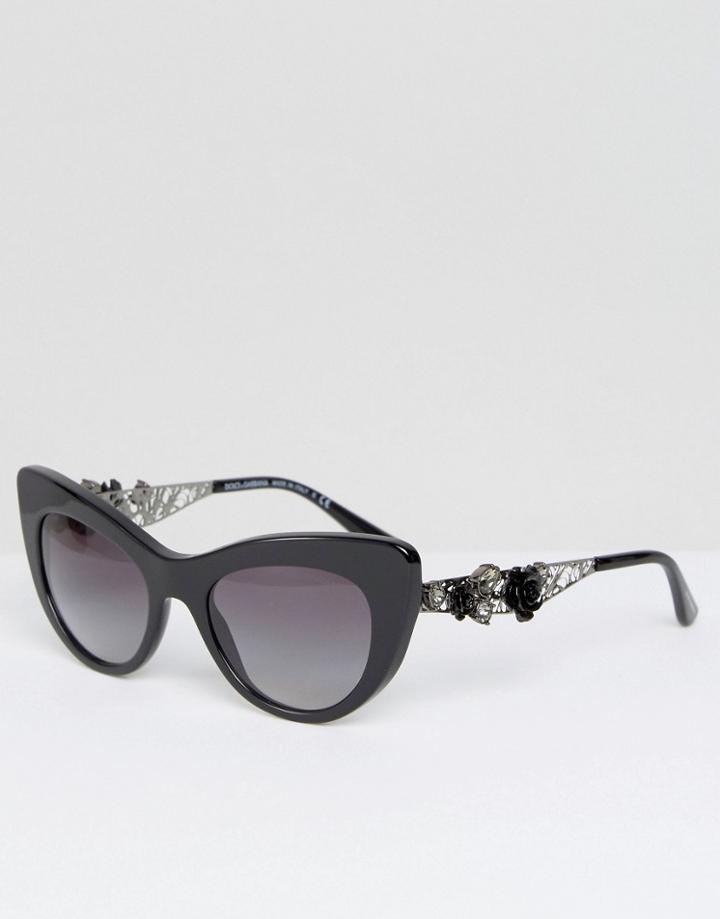 Dolce & Gabbana Classic Cat Eye Sunglasses - Black
