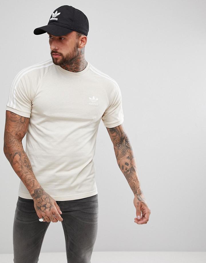 Adidas Originals Adicolor California T-shirt In Beige Cz4547 - Beige