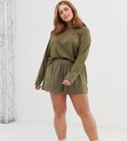 Asos Design Curve Mix & Match Pyjama Flippy Jersey Short - Green