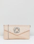 Dune Occasion Clutch With Embellishment Detail - Silver