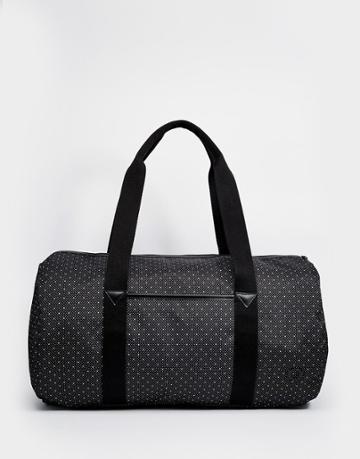 Fred Perry Carryall In Polka Dot Canvas - Black