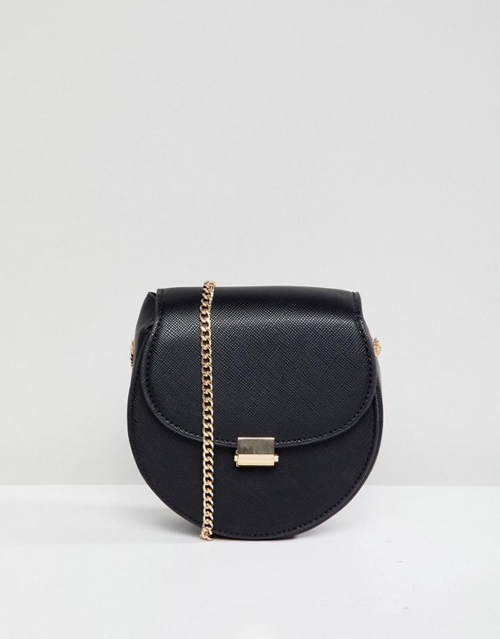 Mango Structured Round Cross Body - Black