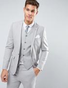 Asos Skinny Suit Jacket In Ice Gray - Gray