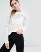 Suncoo Pasquale Lace And Embroidery Sweater - White