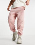 Asos Design Oversized Sweatpants In Washed Pink