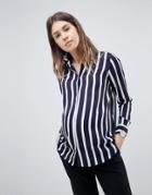 Asos Design Maternity Exclusive Stripe Blouse - Multi