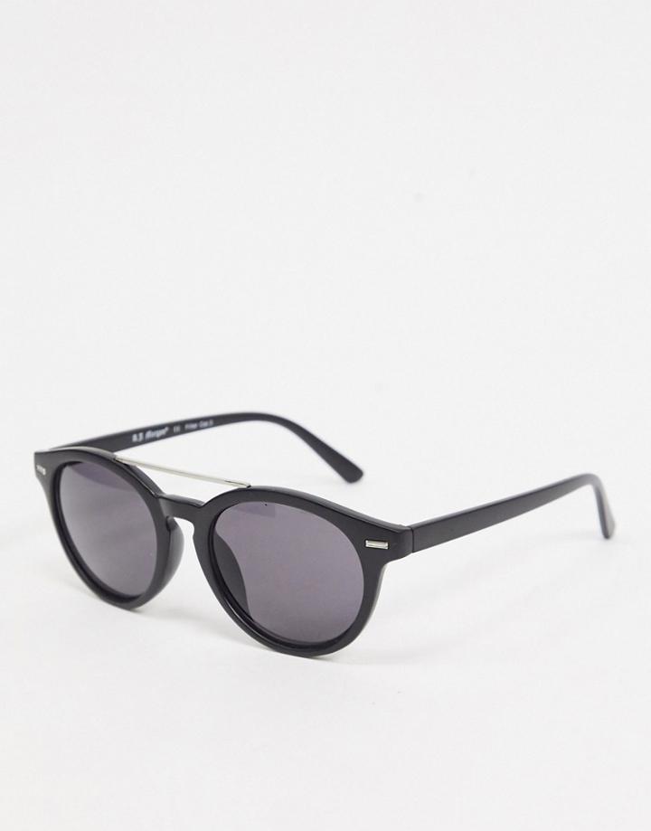 Aj Morgan Aviator Style Sunglasses In Matte Black