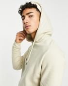Asos Design Organic Hoodie In Beige-neutral