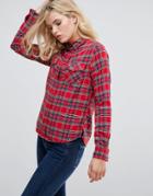 Pepe Jeans Lua Check Shirt - Red