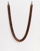 Monki Bay Chunky Sunglasses Chain In Tortoiseshell-brown