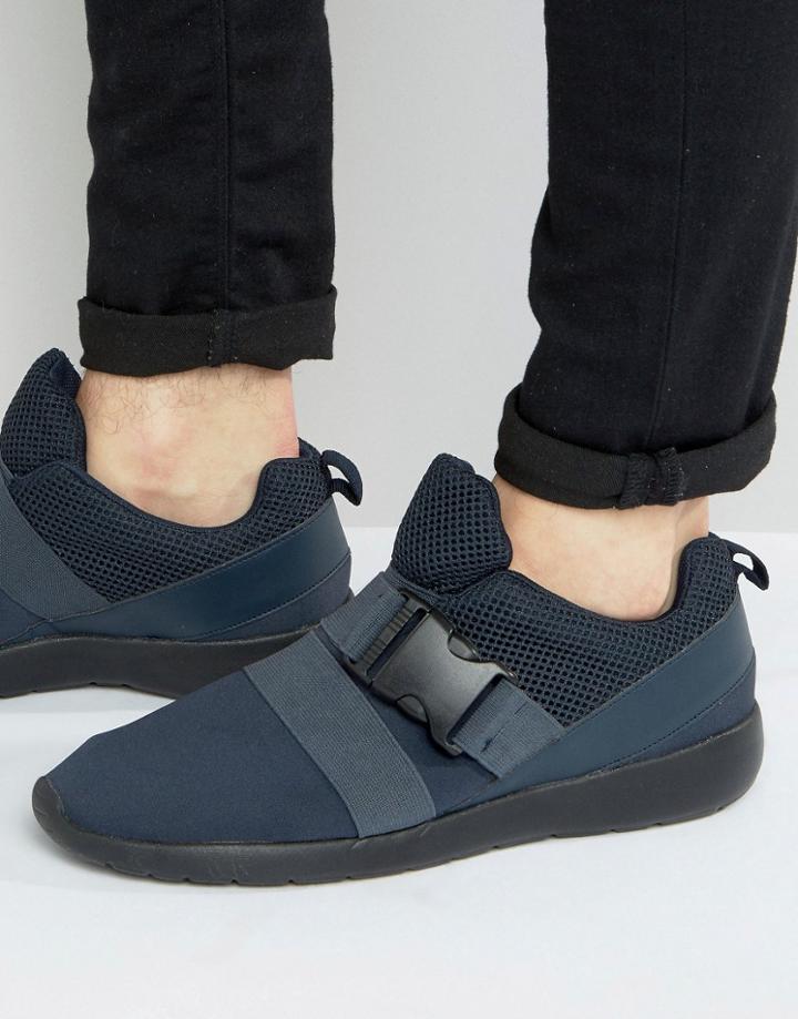 Brave Soul Ramsey Sneakers In Navy - Blue