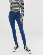 Noisy May Low Rise Skinny Jegging In Blue