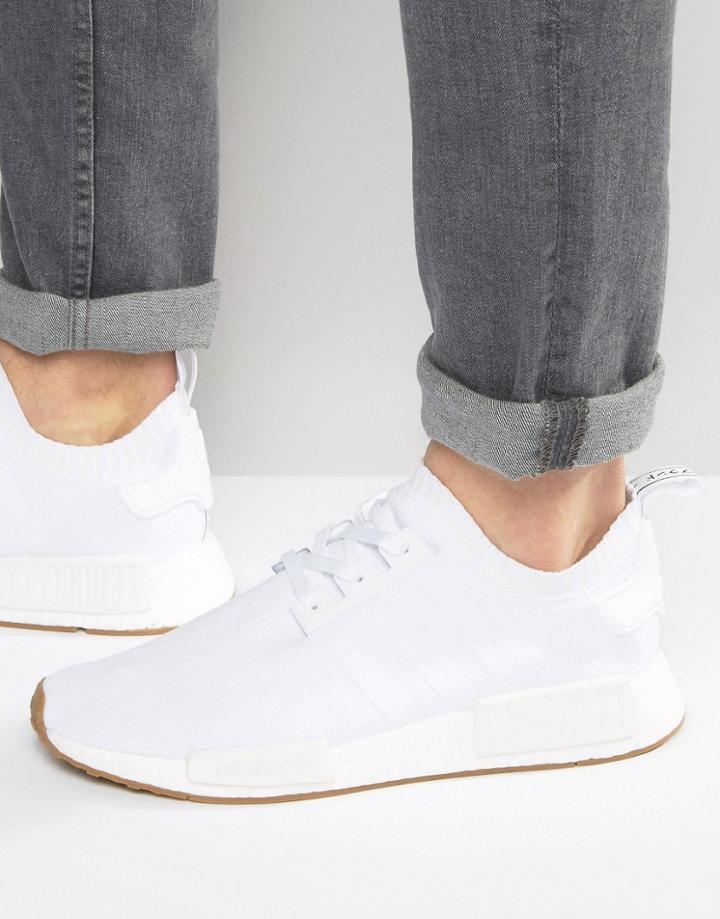 Adidas Originals Nmd R1 Pk Sneakers In White By1888 - White
