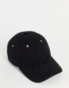 Topman Fleece Cap In Black